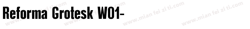 Reforma Grotesk W01字体转换